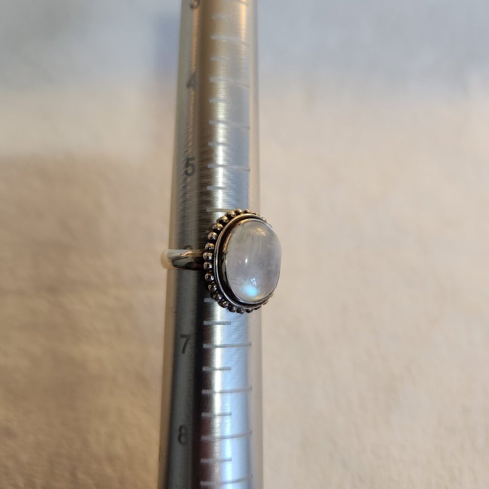 Sterling Silver and Moonstone Ring Size 6 - Picture 2 of 5